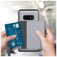 Mobigear Card Samsung Galaxy S10e Hülle Hardcase Backcover Stoßfest mit Kartenhalter - Roségold
