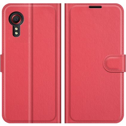 Mobigear Classic Samsung Galaxy Xcover 5 Hülle Klapphülle Geldbörse - Rot