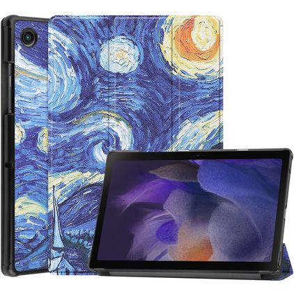 Mobigear Tri-Fold Samsung Galaxy Tab A8 10.5 (2021) Hülle Klapphülle - Starry Sky