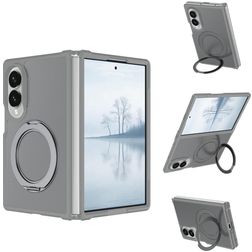 Mobigear 360 Rotating Ring Samsung Galaxy Z Fold 8 Ultra MagSafe Hardcase Backcover mit Ringhalter - Grau