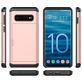 Mobigear Card Samsung Galaxy S10 Hülle Hardcase Backcover Stoßfest mit Kartenhalter - Marineblau