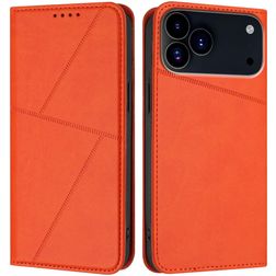 Mobigear Frosted Flip iPhone 17 Pro Hülle Klapphülle Geldbörse - Orange