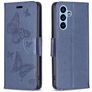 Mobigear Butterfly Samsung Galaxy A54 Hülle Klapphülle Geldbörse - Blau