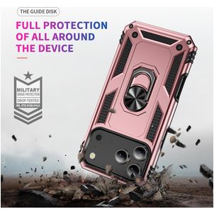 Mobigear Armor Ring iPhone 17 Pro Max Hülle Hardcase Backcover Stoßfest mit Ringhalter - Roségold