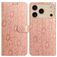 Mobigear Flowers iPhone 17 Pro Hülle Klapphülle Geldbörse - Roségold