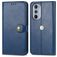 Mobigear Snap Button Motorola Edge 30 Pro Klapphülle Portemonnaie - Blau