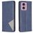 Mobigear Rhombus Slim Motorola Moto G04 Hülle Klapphülle - Blau