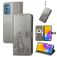 Mobigear Clover Samsung Galaxy M52 Klapphülle Portemonnaie - Grau
