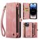 Caseme 008 iPhone 14 Pro Max Hülle Abnehmbare 2in1 Klapphülle Geldbörse - Pink