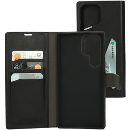Mobiparts Classic Wallet Samsung Galaxy S23 Ultra Hülle Klapphülle Geldbörse - Schwarz