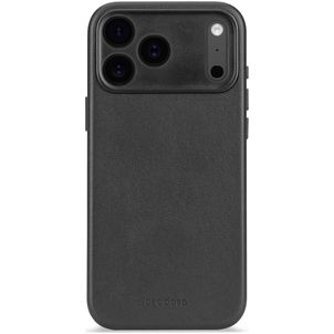 Decoded iPhone 17 Pro Max Hülle Echtes Leder Backcover Stoßfest - Schwarz