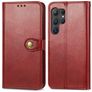 Mobigear Snap Button Samsung Galaxy S25 Hülle Klapphülle Geldbörse - Rot