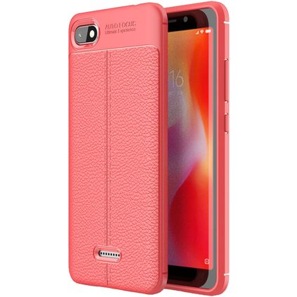 Mobigear Luxury Xiaomi Redmi 6A Hülle Flexibles TPU Backcover - Rot