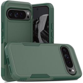Mobigear Heavy Armor Google Pixel 9 Pro XL Hülle Hardcase Backcover Stoßfest - Dunkelgrün