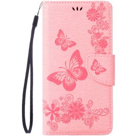Mobigear Butterfly iPhone 8 Hülle Klapphülle Geldbörse - Pink