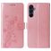 Mobigear Flowers Samsung Galaxy A17 Hülle Klapphülle Geldbörse - Roségold
