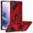 Mobigear Armor Ring Samsung Galaxy S23 Ultra Hülle Hardcase Backcover Stoßfest mit Ringhalter - Rot