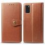 Mobigear Snap Button Samsung Galaxy A41 Hülle Klapphülle Geldbörse - Cognac