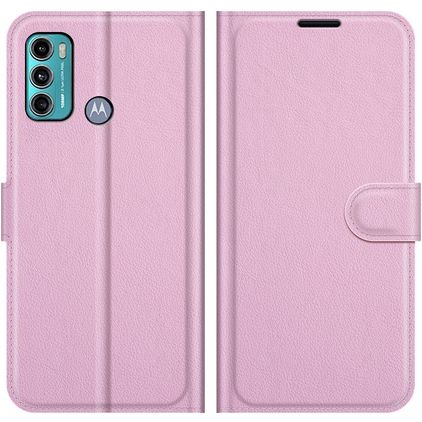Mobigear Classic Motorola Moto G60 Hülle Klapphülle Geldbörse - Pink
