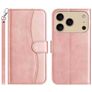 Mobigear S Line iPhone 17 Pro Max Hülle Klapphülle Geldbörse - Roségold