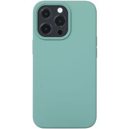 Mobigear Rubber Touch iPhone 14 Pro Max Silikon Hülle Backcover - Grün