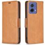 Mobigear Excellent Motorola Moto G85 Hülle Klapphülle Geldbörse - Cognac