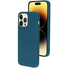 Mobiparts iPhone 14 Pro Max Silikon Hülle Backcover - Blueberry Blue