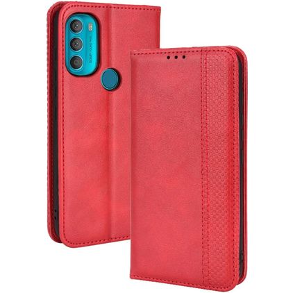 Mobigear Sensation Motorola Moto G71 5G Hülle Klapphülle Geldbörse - Rot