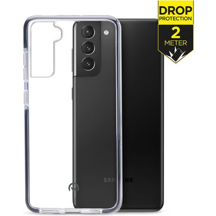 Mobilize Shatterproof Samsung Galaxy S21 Plus Hülle Hardcase Backcover Stoßfest - Transparent / Schwarz