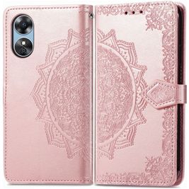 Mobigear Mandala OPPO A17 Hülle Klapphülle Geldbörse - Roségold
