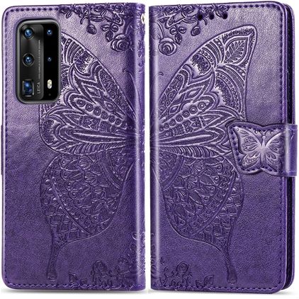 Mobigear Butterfly Huawei P40 Pro Hülle Klapphülle Geldbörse - Lila