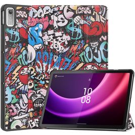 Mobigear Tri-Fold Lenovo Tab P11 Gen 2 Hülle Klapphülle - Graffiti