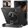 Mobigear SureGrip XGuard Samsung Galaxy Tab S8 Ultra Hülle Kunststoff,Silikon Backcover + Stifthalter + Schulterträger + Ständer - Schwarz
