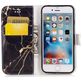 Mobigear Marble iPhone SE (2020) Hülle Klapphülle Geldbörse - Schwarz