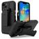 Mobigear Explorer iPhone 14 Plus Hülle Hardcase Backcover Stoßfest mit Ständer - Schwarz