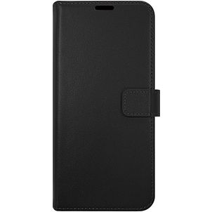 Valenta Gel Skin Samsung Galaxy A12 Hülle Echtes Leder Klapphülle Geldbörse - Schwarz