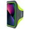 Mobiparts Comfort Fit Handyhalterung Joggen iPhone 13 Mini Sporthülle Neopren Sportarmband - Neon Green