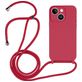 Mobigear Lanyard iPhone 14 Plus Silikon Handykette - Weinrot