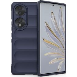 Mobigear Bumpy HONOR 70 Hülle Flexibles TPU Backcover - Dunkelblau