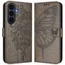 Mobigear Butterfly Samsung Galaxy S26 FE Hülle Klapphülle Geldbörse - Grau
