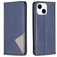 Mobigear Rhombus Slim iPhone 15 Hülle Klapphülle - Blau