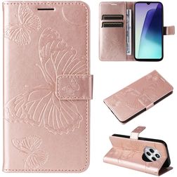 Mobigear Butterfly Xiaomi Redmi 14C Klapphülle Portemonnaie - Roségold