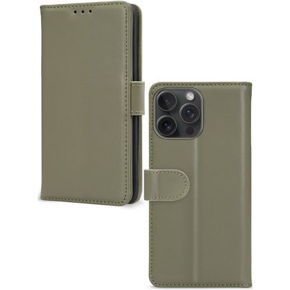 Mobilize Premium Gelly Wallet iPhone 15 Pro Max Hülle Klapphülle Geldbörse - Grün