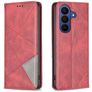 Mobigear Rhombus Slim Samsung Galaxy A27 Hülle Klapphülle - Rot