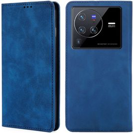 Mobigear Retro Slim Vivo X80 Pro Hülle Klapphülle Geldbörse - Blau