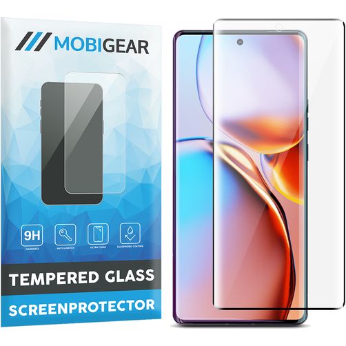 Mobigear Premium Motorola Edge 40 Pro Panzerglas Gehärtetes Glas Displayschutz - Hüllenfreundlich - Schwarz