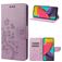 Mobigear Flowers Samsung Galaxy M53 Hülle Klapphülle Geldbörse - Lila