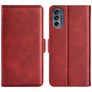 Mobigear Slim Magnet Motorola Moto G62 Hülle Klapphülle Geldbörse - Rot
