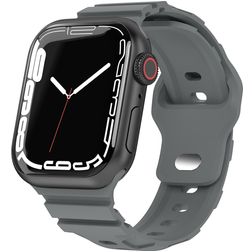 Mobigear Sport Armor Silikon Apple Watch Armband Drückerschließe - 49/46/45/44 mm - Grau