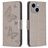 Mobigear Butterfly iPhone 15 Plus Hülle Klapphülle Geldbörse - Grau